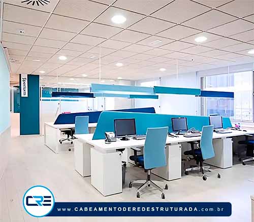 cabeamento de rede estruturada para escritório
